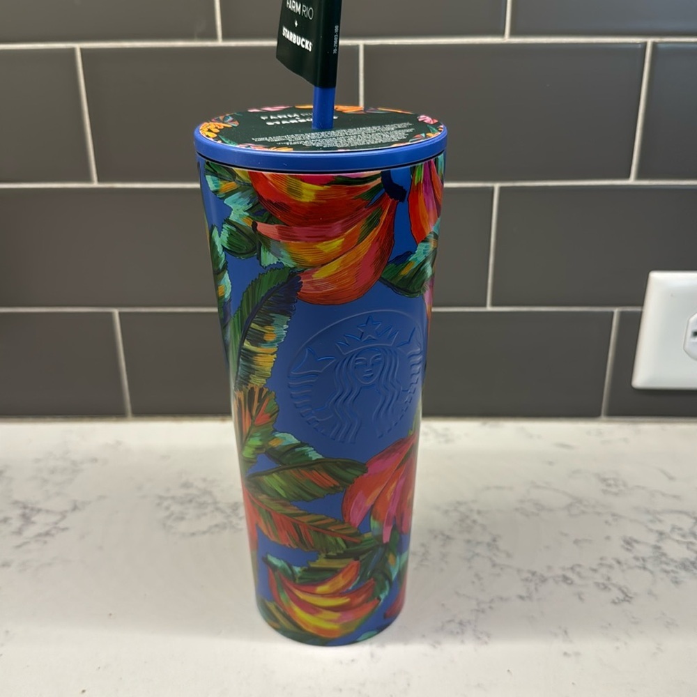 Farm Rio X Starbucks Travel Cup NEW